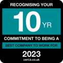 Best Companies to Work For 10 Year Commitment